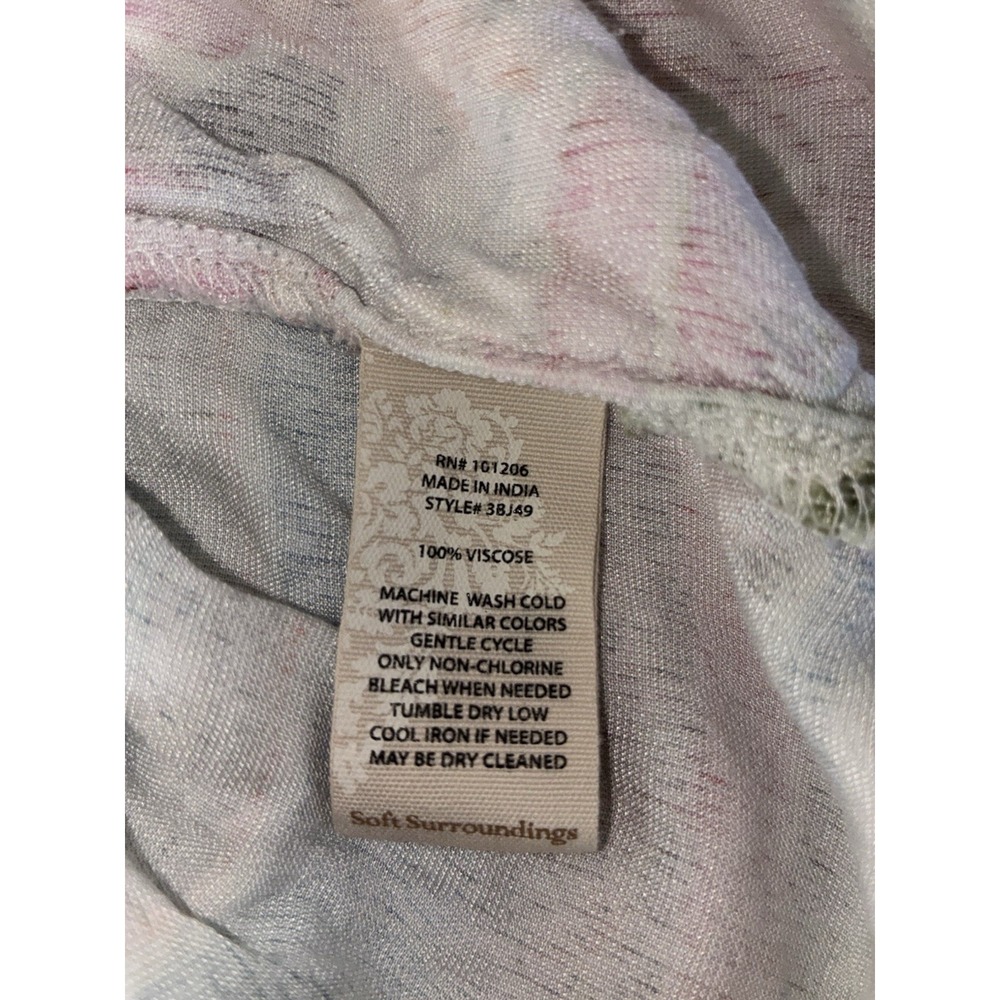 SOFT SURROUNDINGS Ashbury Tunic PXS Garden Floral Crushed‎ Velvet Cottage Boho - Picture 8 of 10
